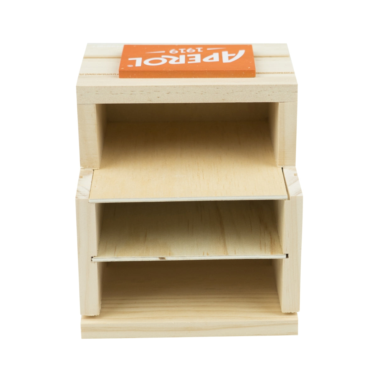 Aperol Spritz table display cutlery, crockery, napkin holder, wooden box, catering – View 3