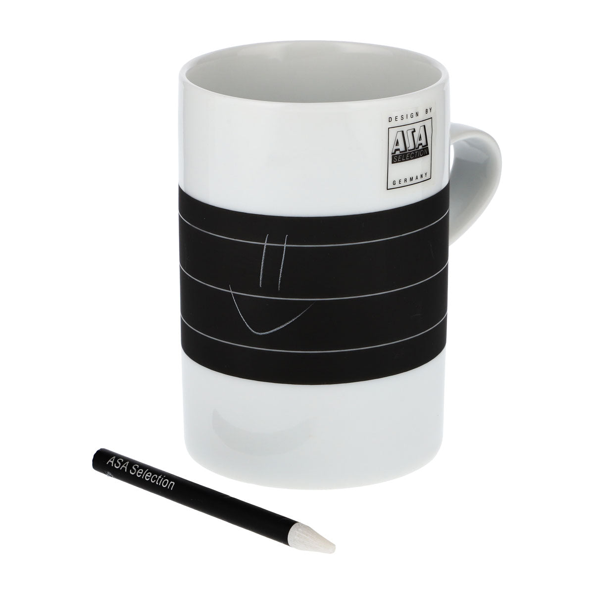 ASA Selection Coffee Mug Cup Mug with Pen Sponge White – View 5