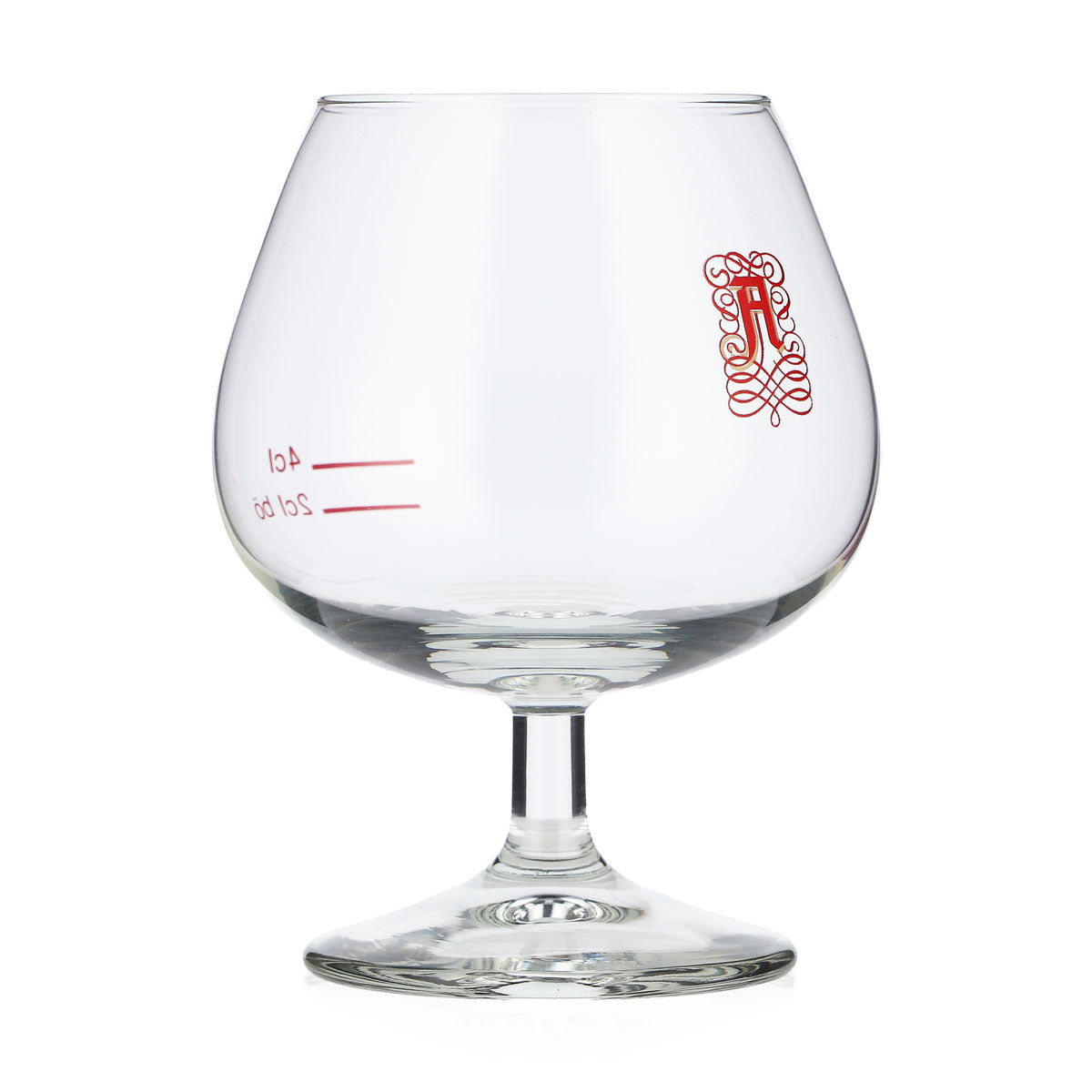 Asbach Liqueur Glass 0.15 L, Swivel-Top, Red Logo – View 2