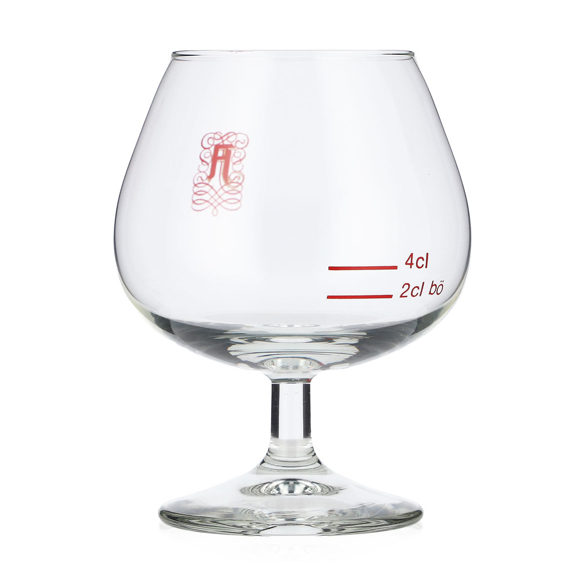 Asbach Liqueur Glass 0.15 L, Swivel-Top, Red Logo – View 3