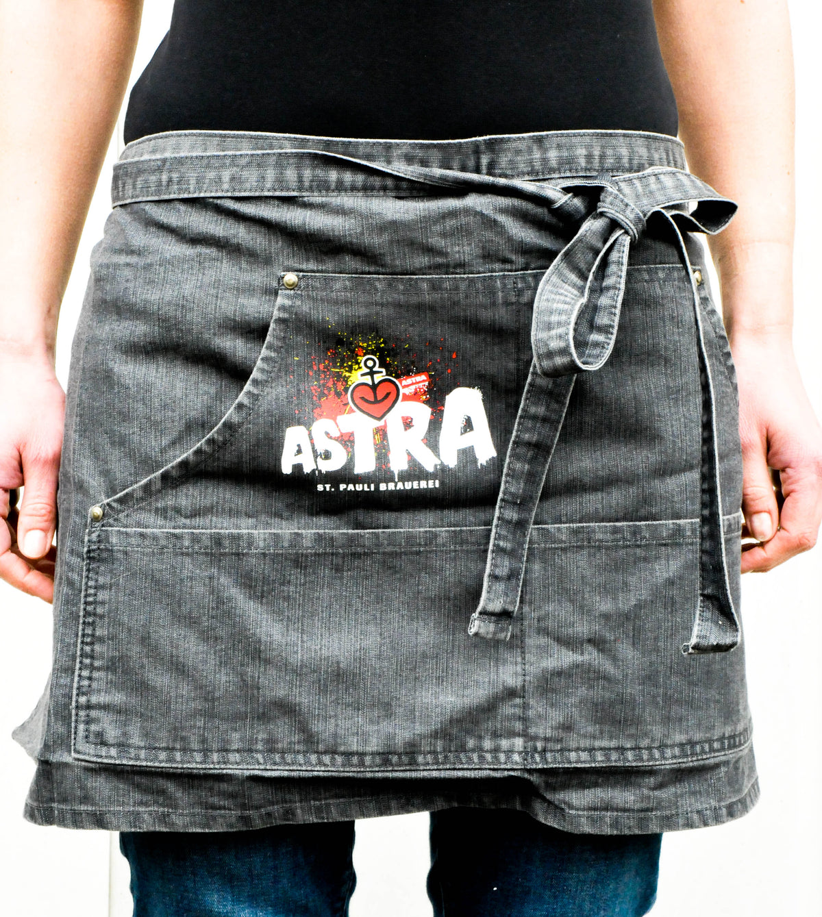Astra Beer Denim Grill Apron Serving Apron Denim Short Version
