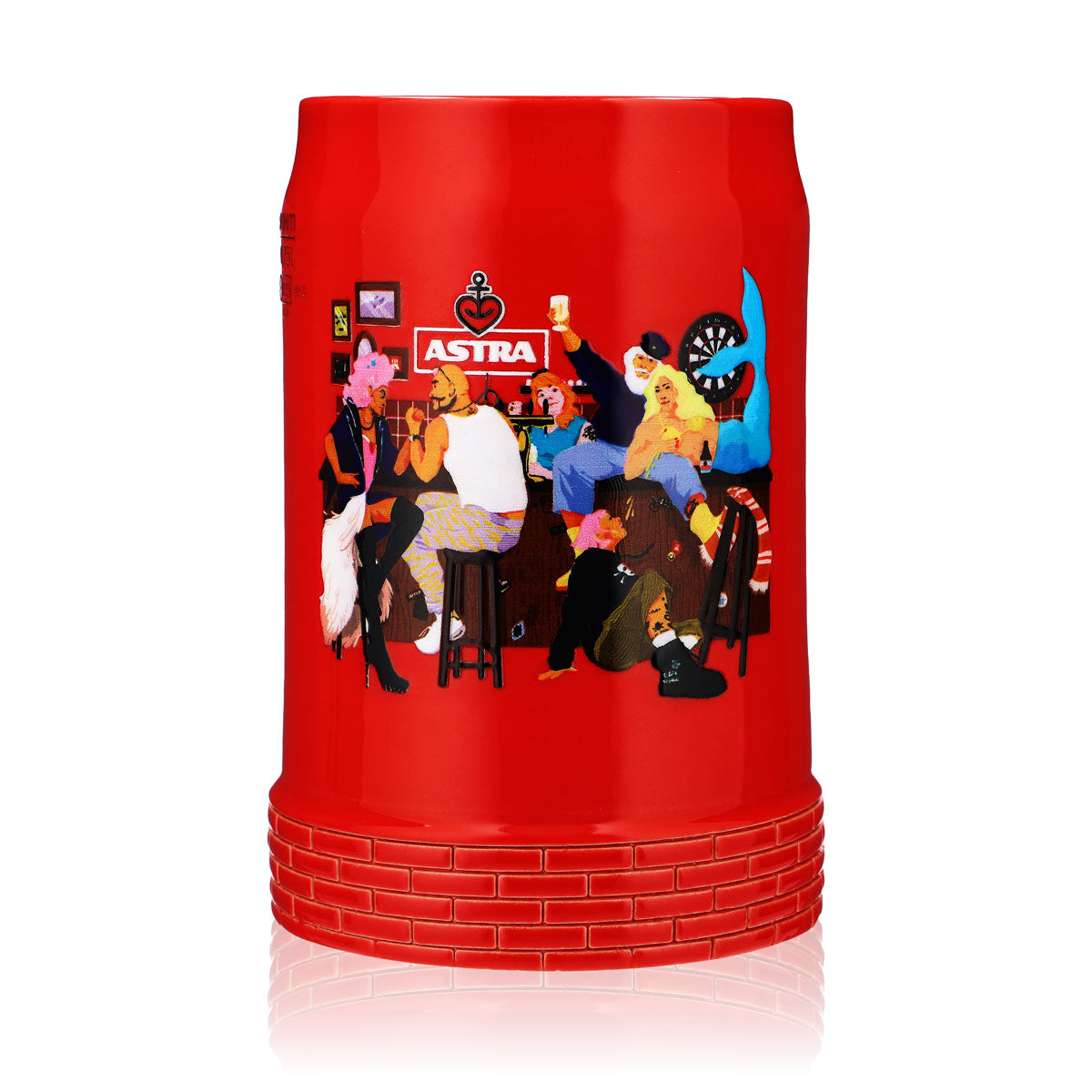 Astra Beer Glass 0.75l Collector's Mug Special Edition Mug Clay Mug Seidel Red