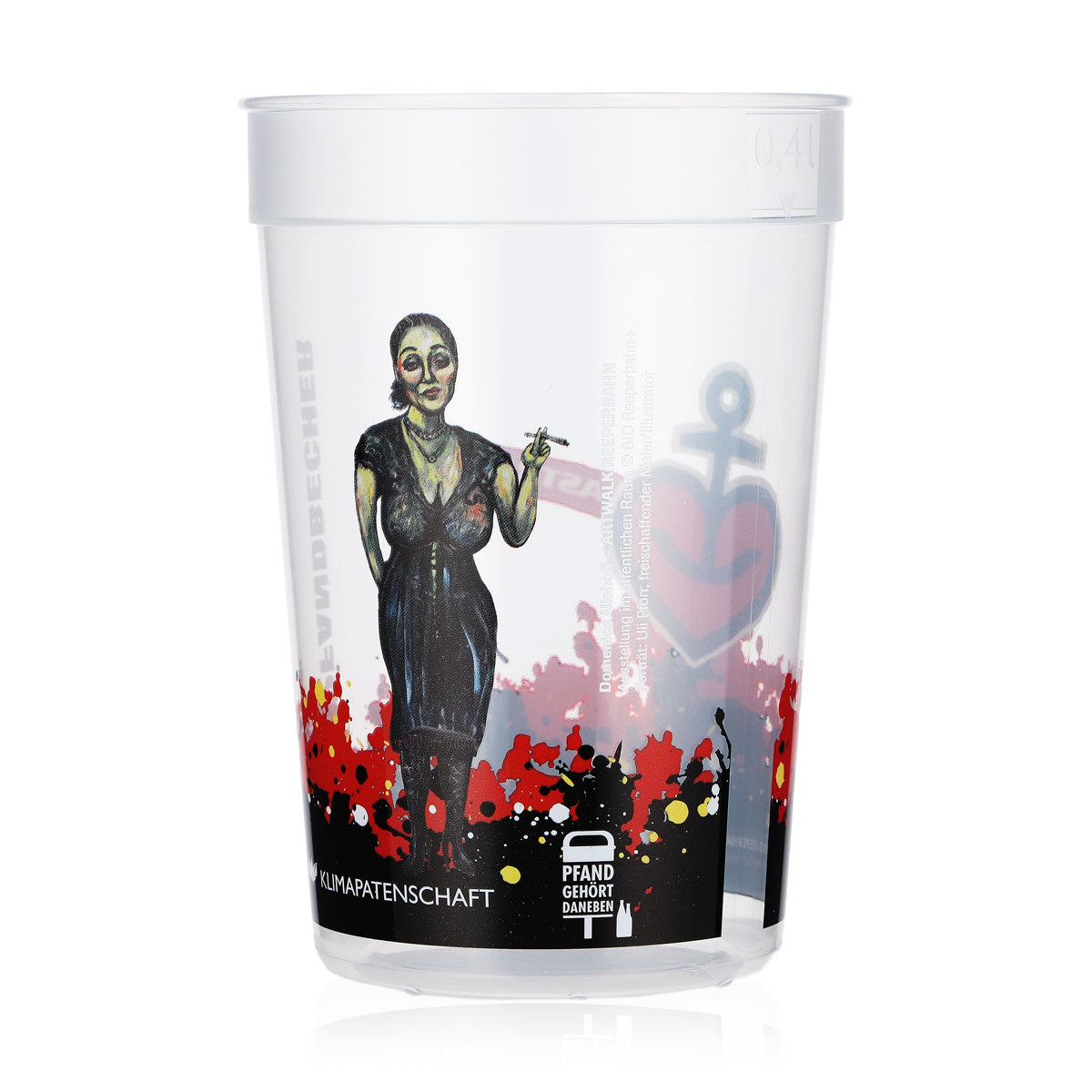Astra Beer Glass Mug Reusable Hard Plastic 0.4l Reeperbahn Domenica Niehoff – View 3