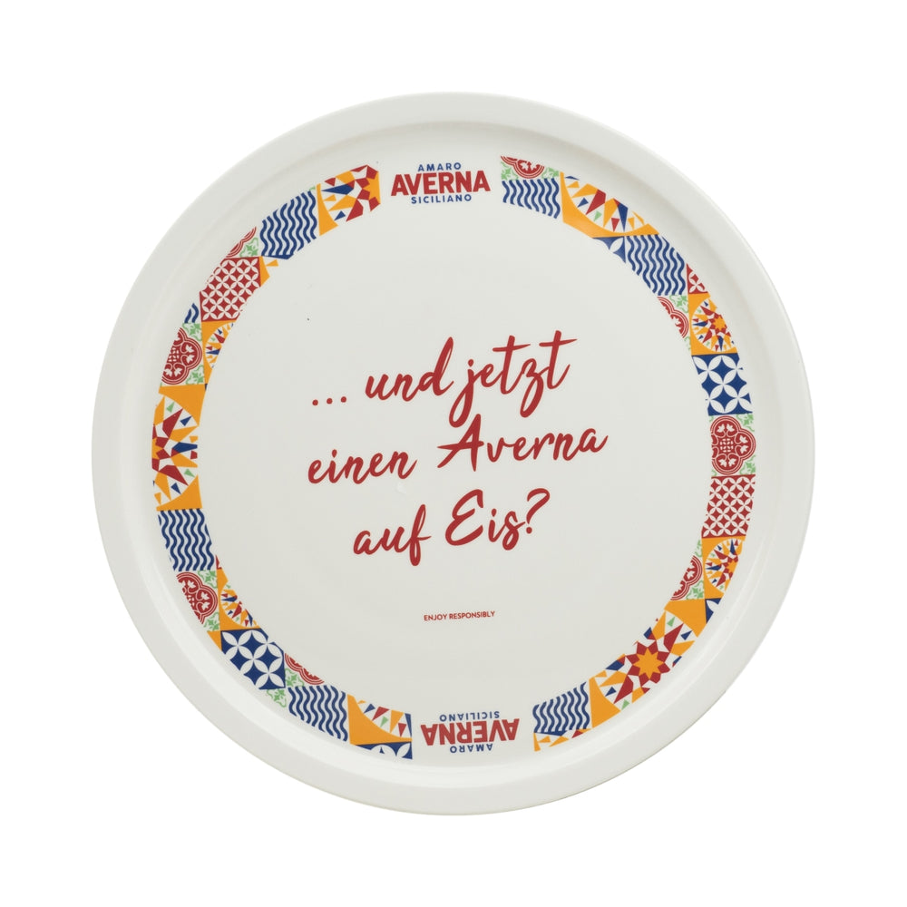 Averna Amaro Plate Ø31cm Pizza Pasta Italy Porcelain Mosaic Gastro Ice Cream Parlor