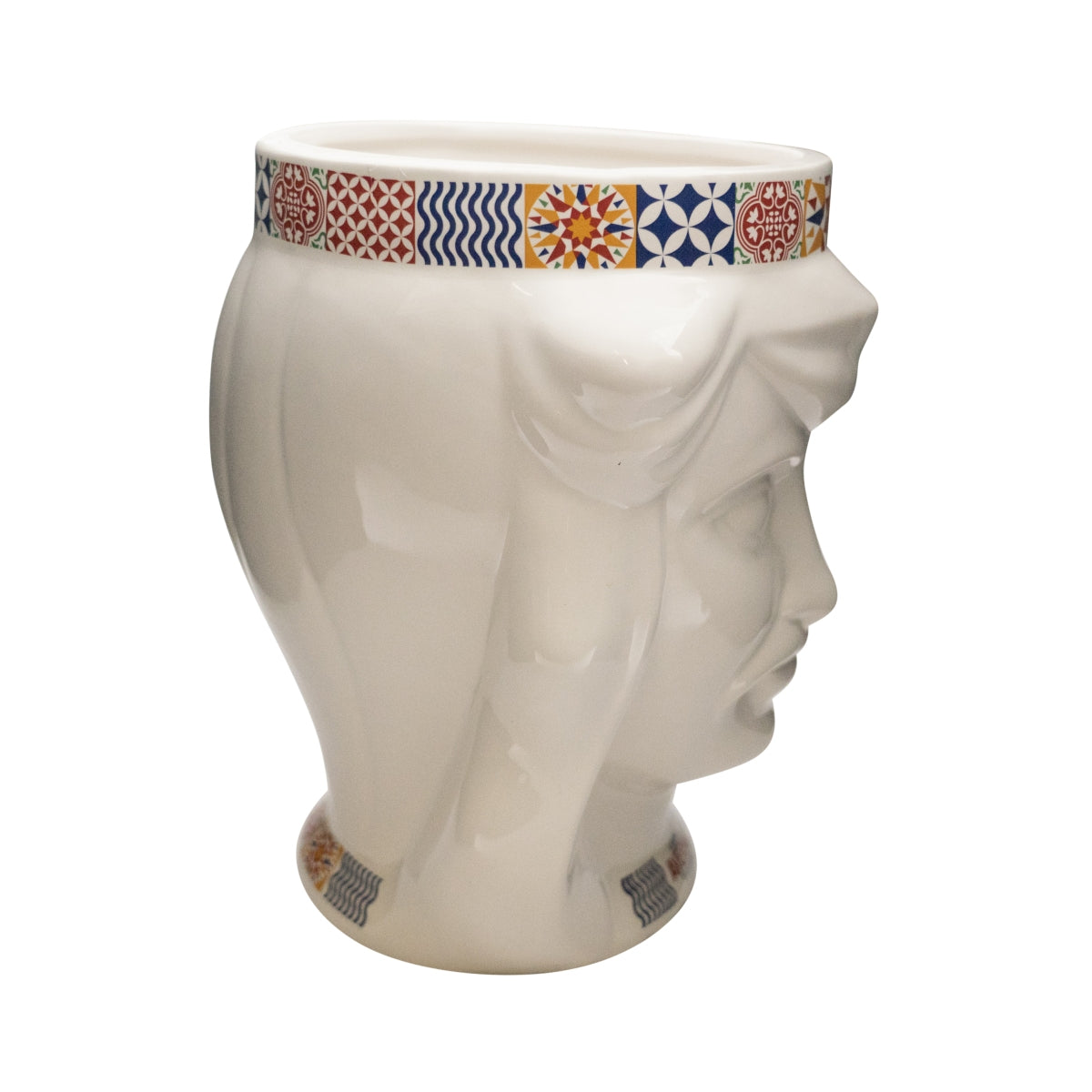 Averna Vase Ceramic Heads "Teste di Moro" Male Decorative Flower Pot Bust Living Room – View 2