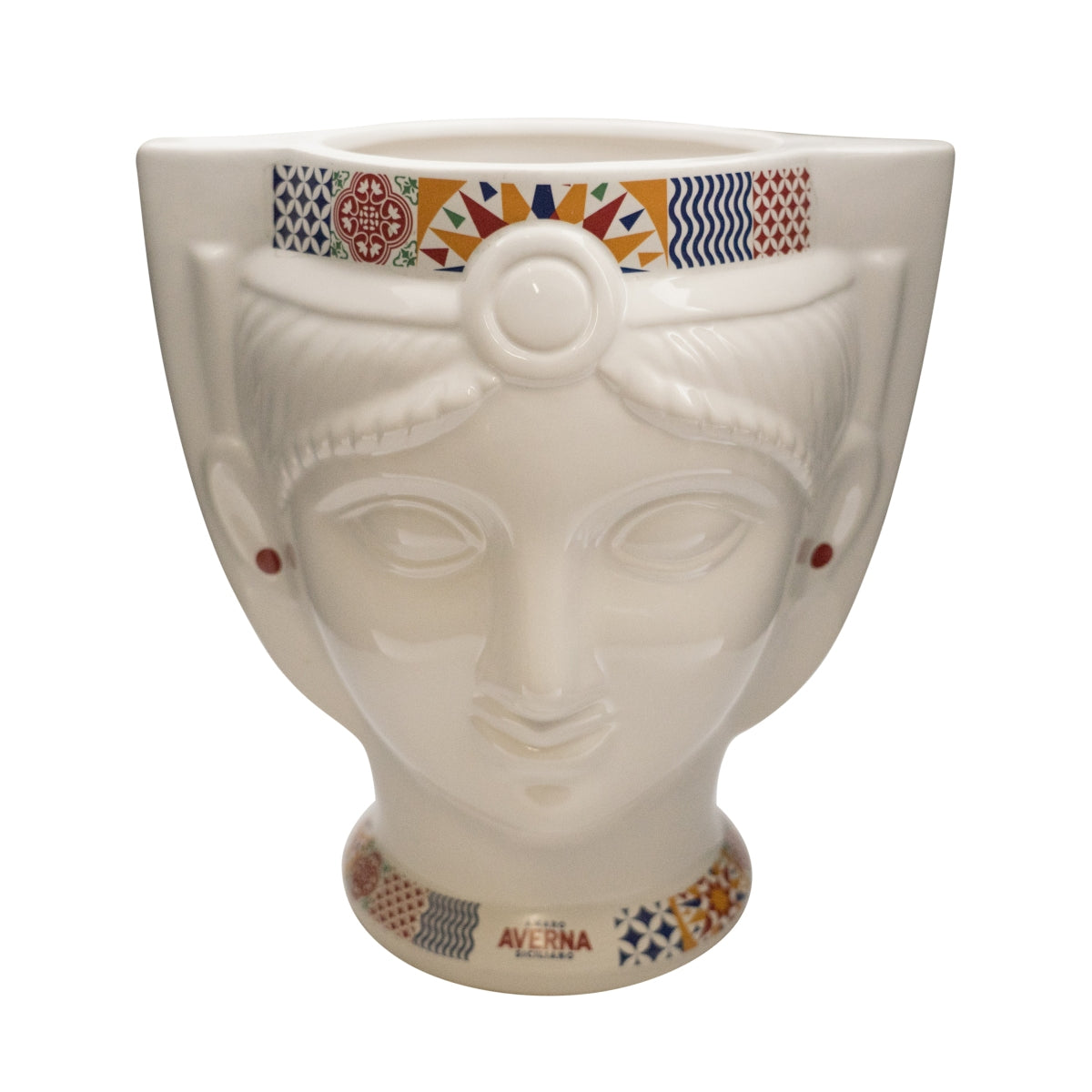 Averna Vase Ceramic Heads "Teste di Moro" Male Decorative Flower Pot Bust Living Room