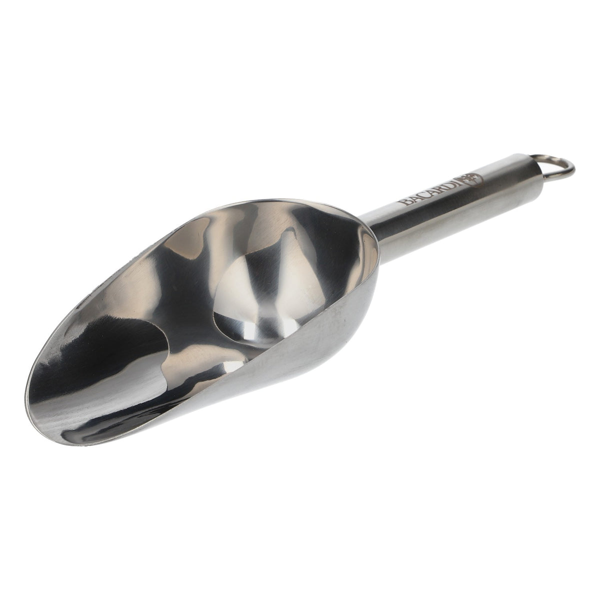 Bacardi Rum Ice Scoop Portioner Bar Accessory Stainless Steel Probar