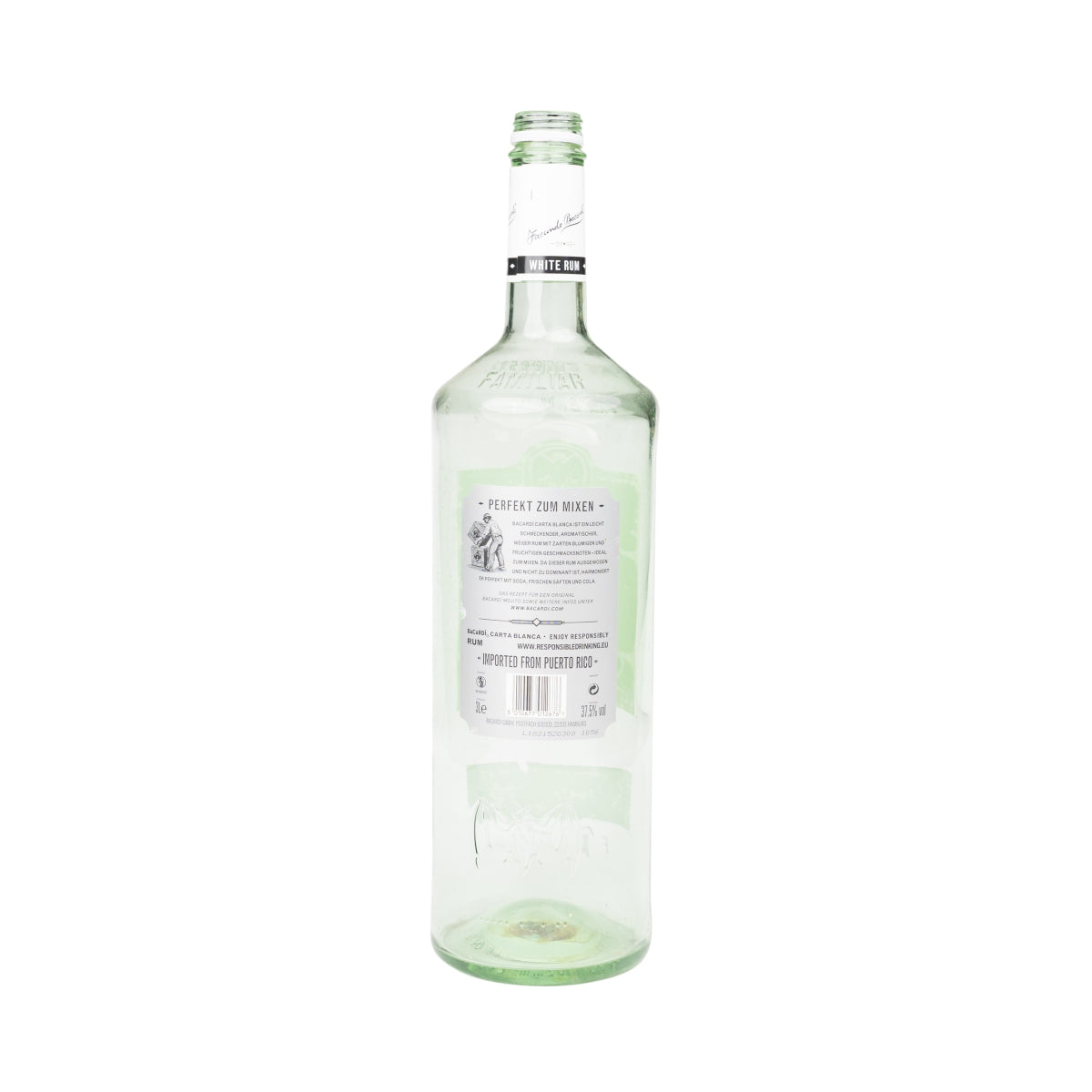 Bacardi Rum Bottle 3l EMPTY used Superior White Rum Decoration Craft Lamp Bar – View 2