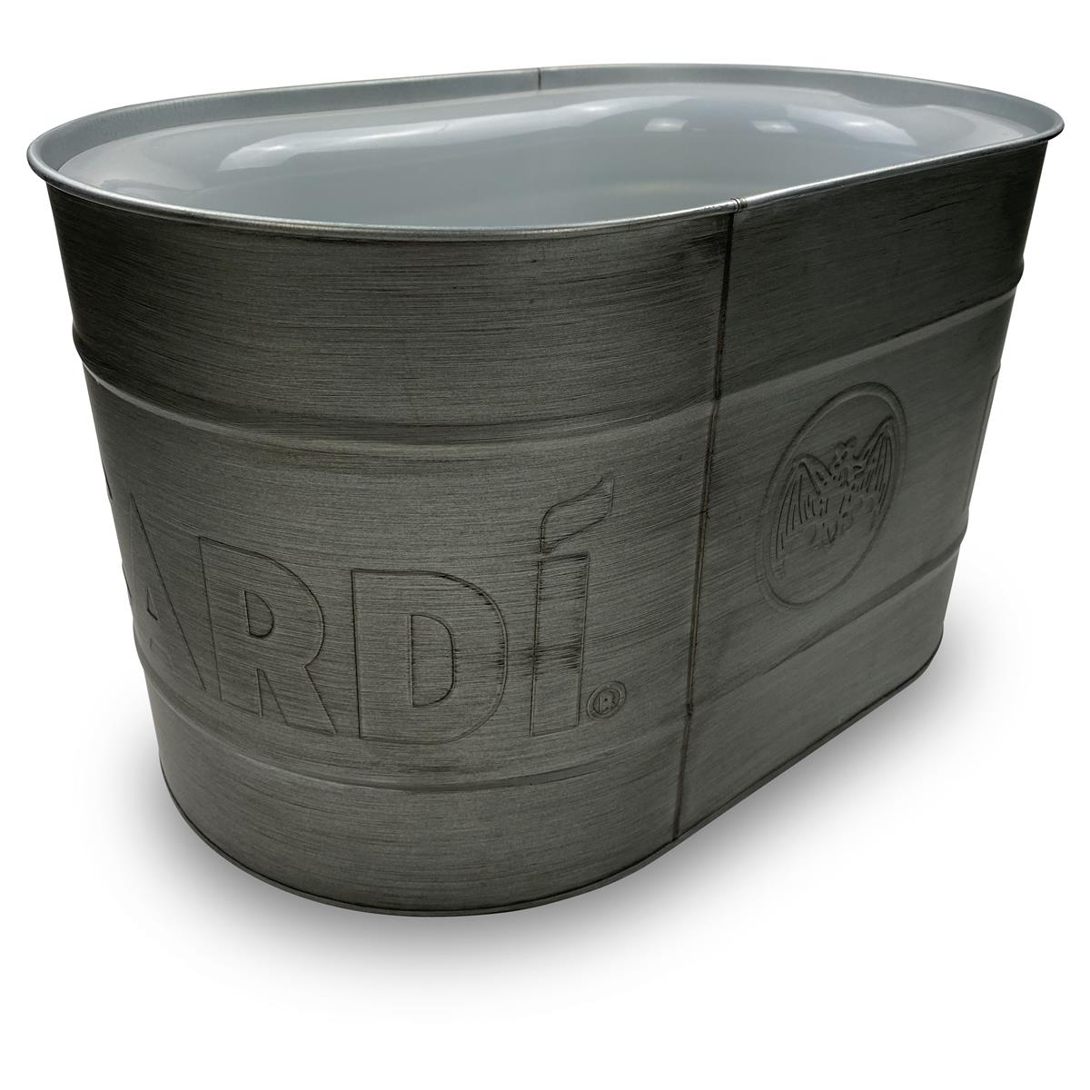 Bacardi Rum Bottle Cooler Ice Cube Tray Magnum Metal with Insert