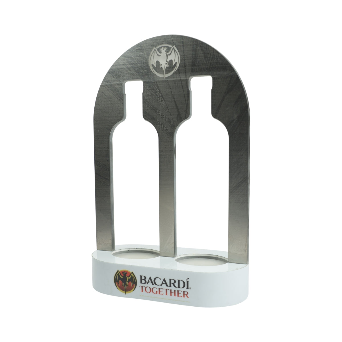 Bacardi Rum Glorifier Razz 2 bottles Together LED display stand Glorifier display