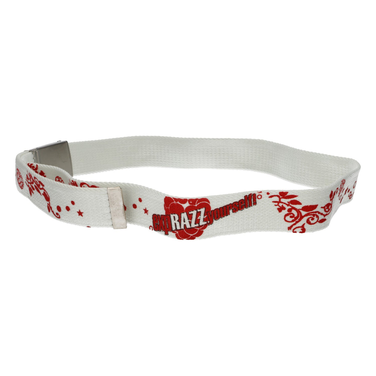 Bacardi Rum expRAZZyourself Belt, White with Red Raspberries, Fan Accessory – View 2