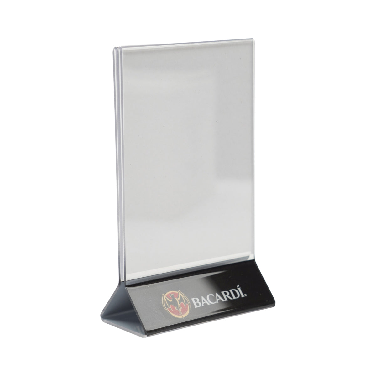 Bacardi Rum Table Display Black Menu Card Holder Plastic Decoration Beverages