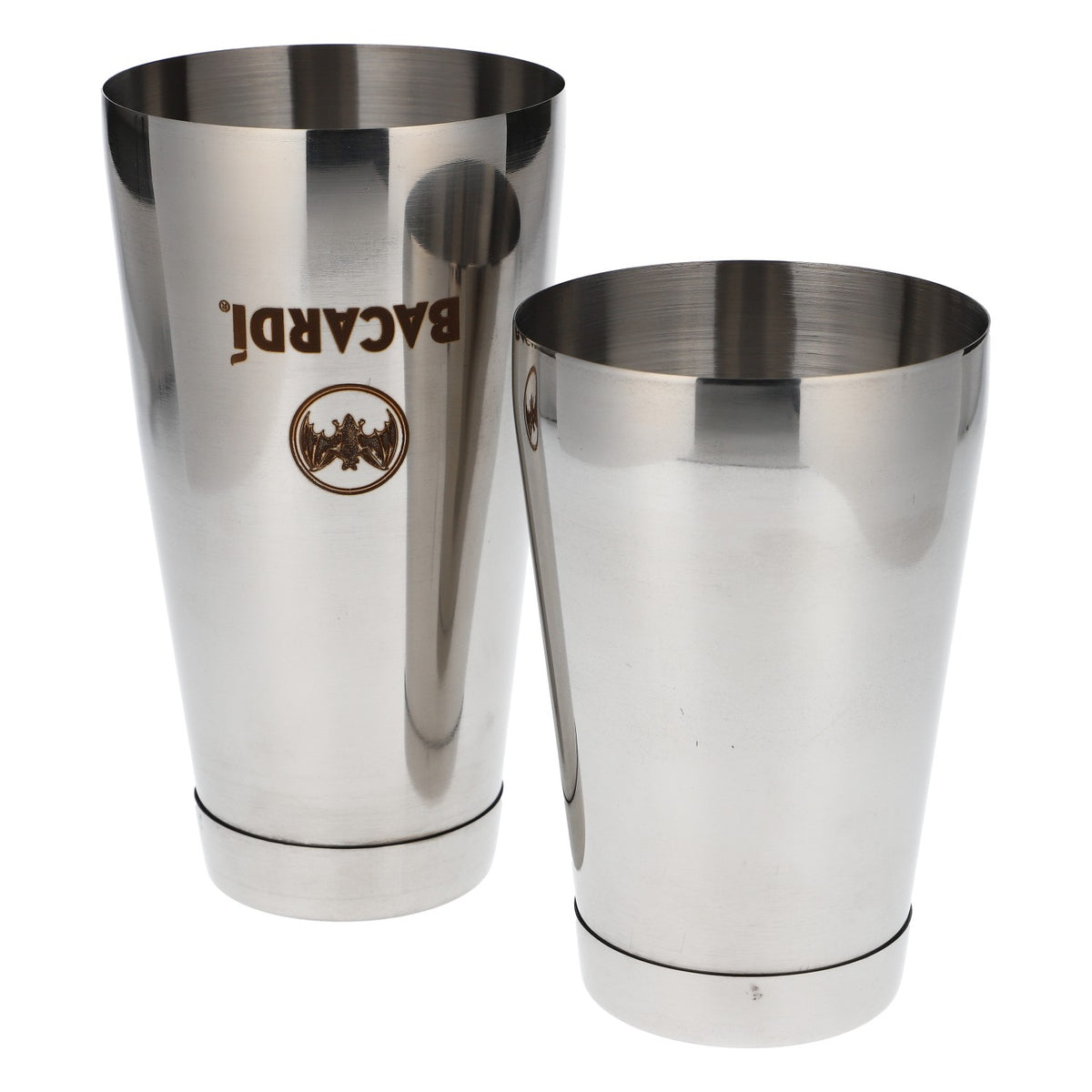 Bacardi Rum Full Stainless Steel / Stainless Steel Bar Shaker Bar Accessories Two-Piece Set – View 4
