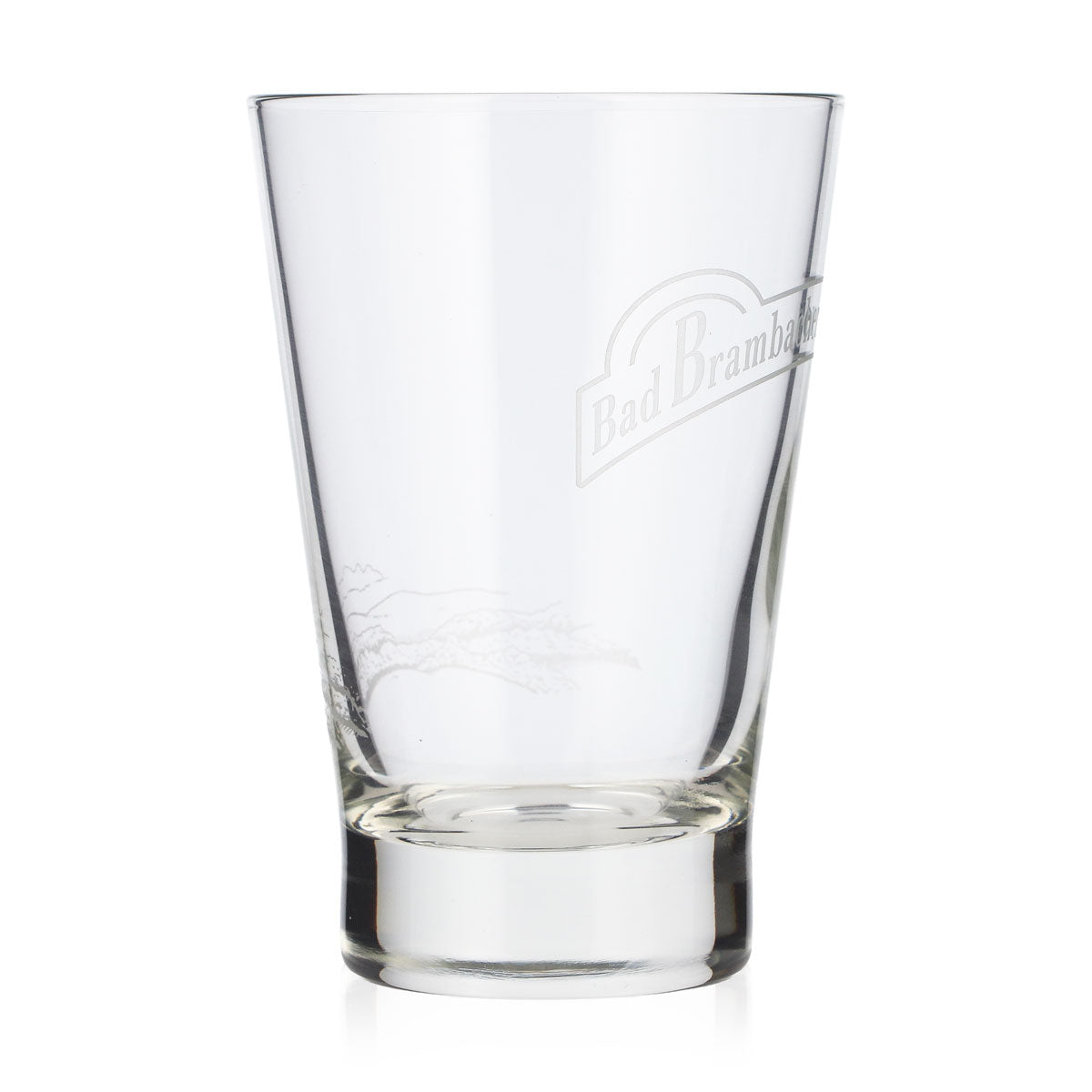 Bad Brambach Water Glass, 0.23 L, white logo, white engraving at the bottom, soda glass – View 2