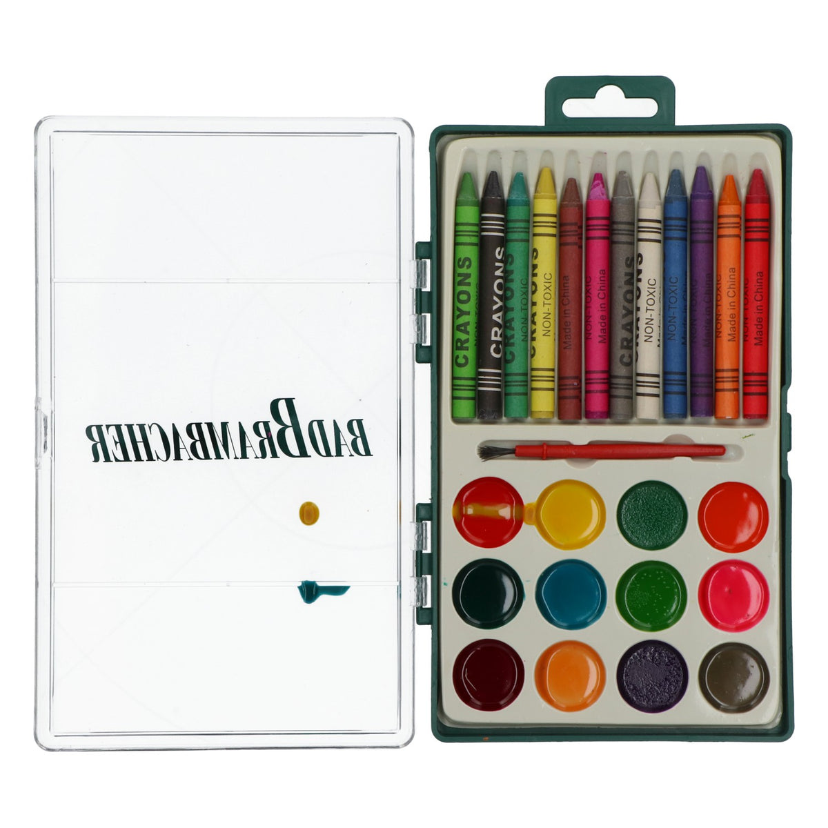Bad Brambacher Watercolor Set: 12 wax crayons, 12 watercolors, plastic – View 2