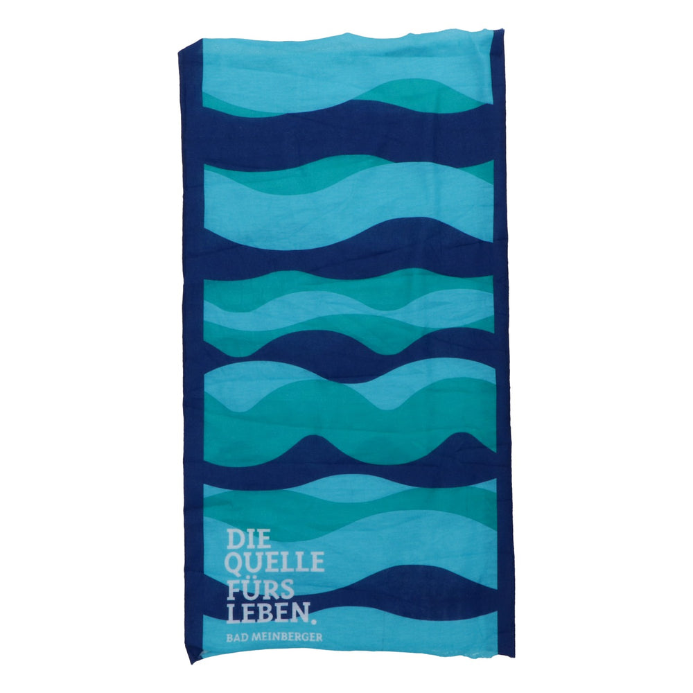 Bad Meinberger Water Hose Scarf, Neck Scarf, Multifunctional Scarf, Blue Waves