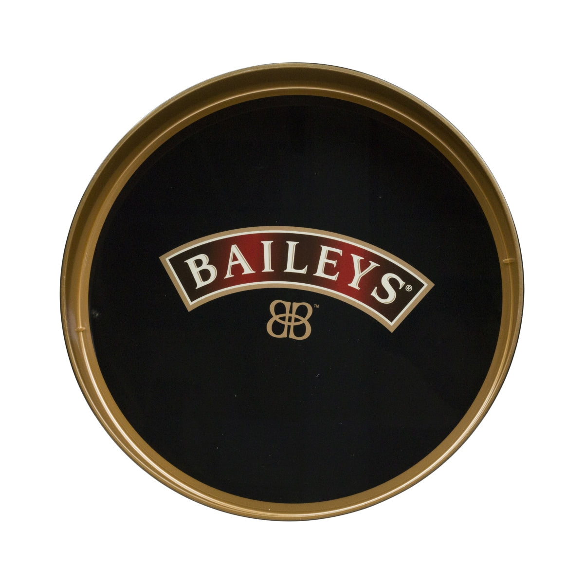 Baileys liqueur tray Serving tray Waiter's tray Black High rim