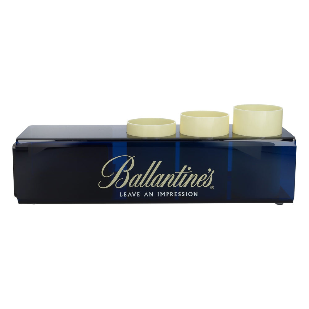 Ballantines Whiskey Barcaddy Bottle Holder Bar Accessories Blue Plastic
