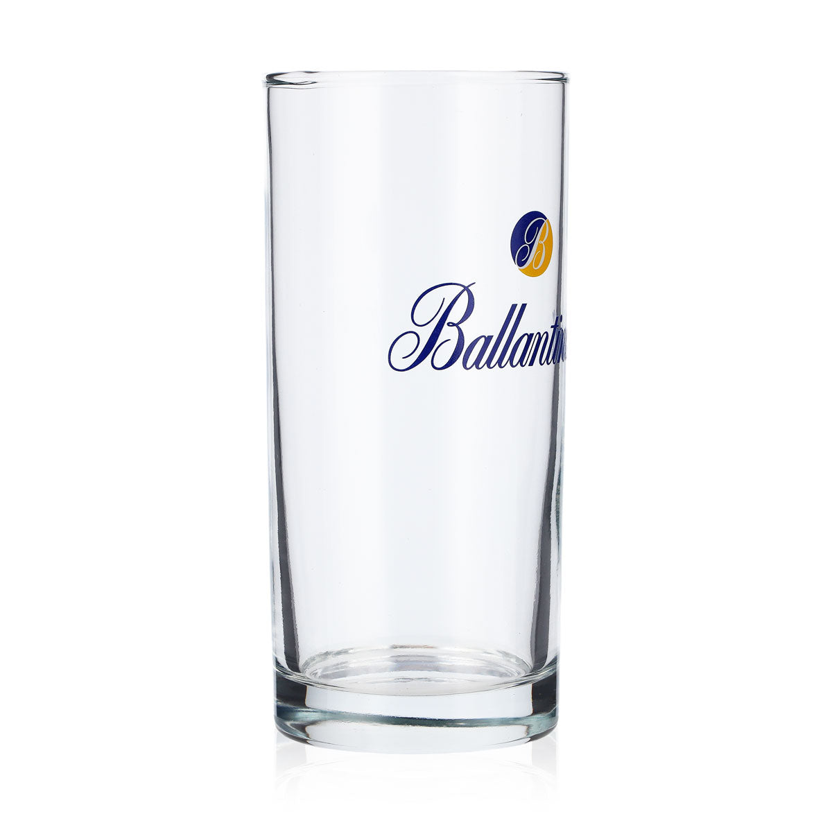 Ballantines Whiskey Glasses Long Drink Glass "Yellow/Blue" Rare Design – View 2