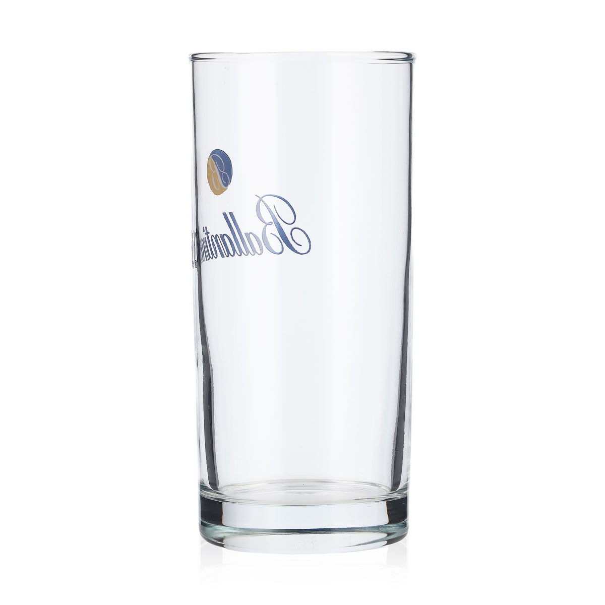 Ballantines Whiskey Glasses Long Drink Glass "Yellow/Blue" Rare Design – View 3
