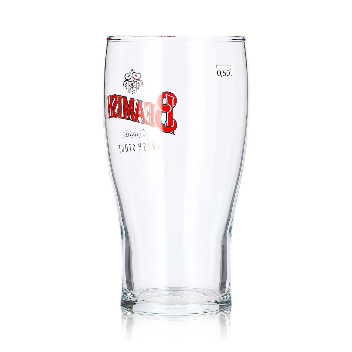Beamish Beer Glass, 0.5 L Mug, Irish Stout Coat of Arms Logo – View 4