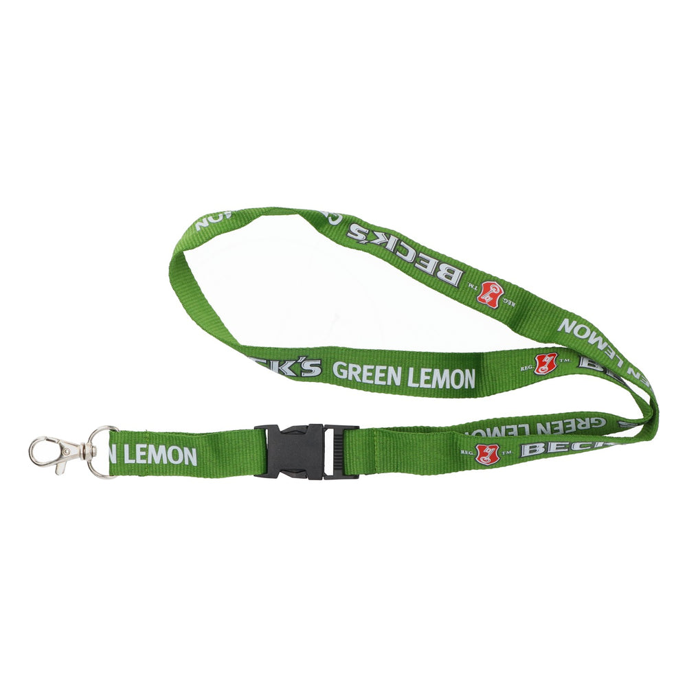 Becks Beer Keyring Lanyard Green Lemon