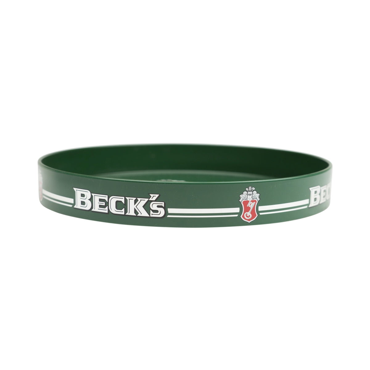 Becks Beer Tray Retro Green Glasses Waiter High Rim Serving Tray Bar Rubber – View 3