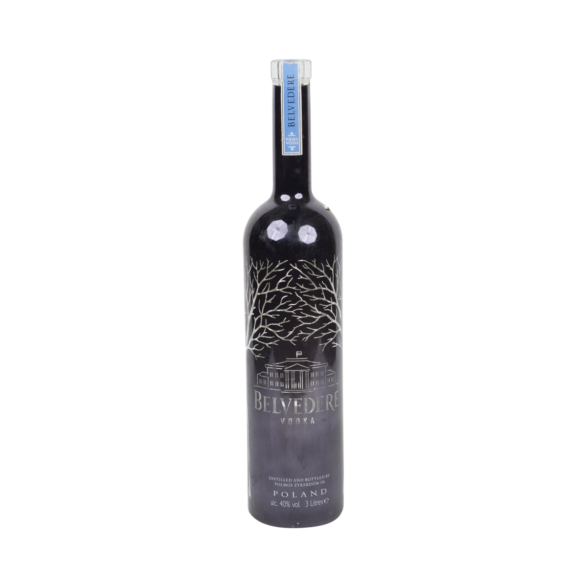Belvedere Vodka Bottle 3L EMPTY Black Edition Used Decorative Collector's Lamp