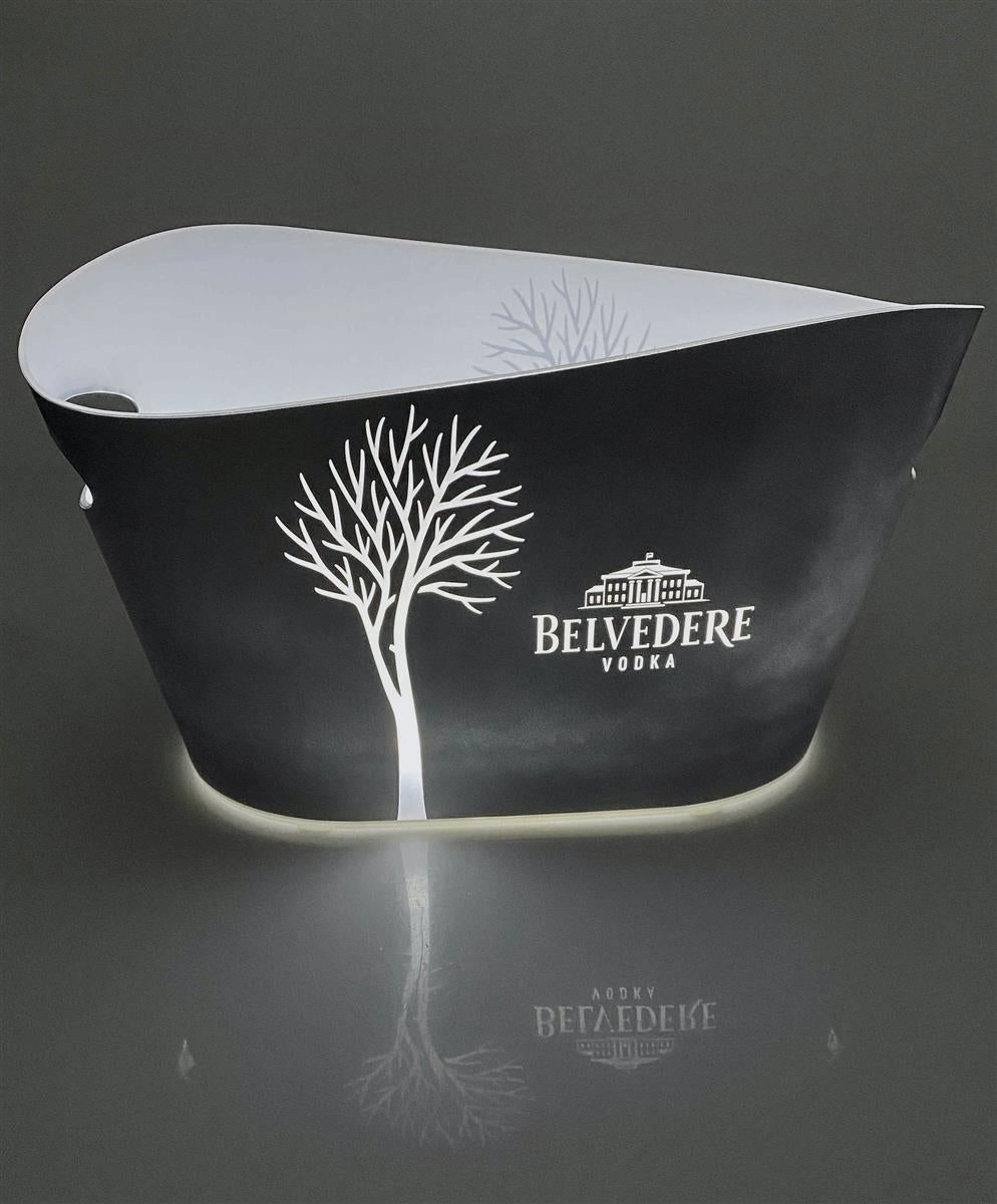 Belvedere Vodka LED rechargeable bottle cooler ice cube container Magnum silver