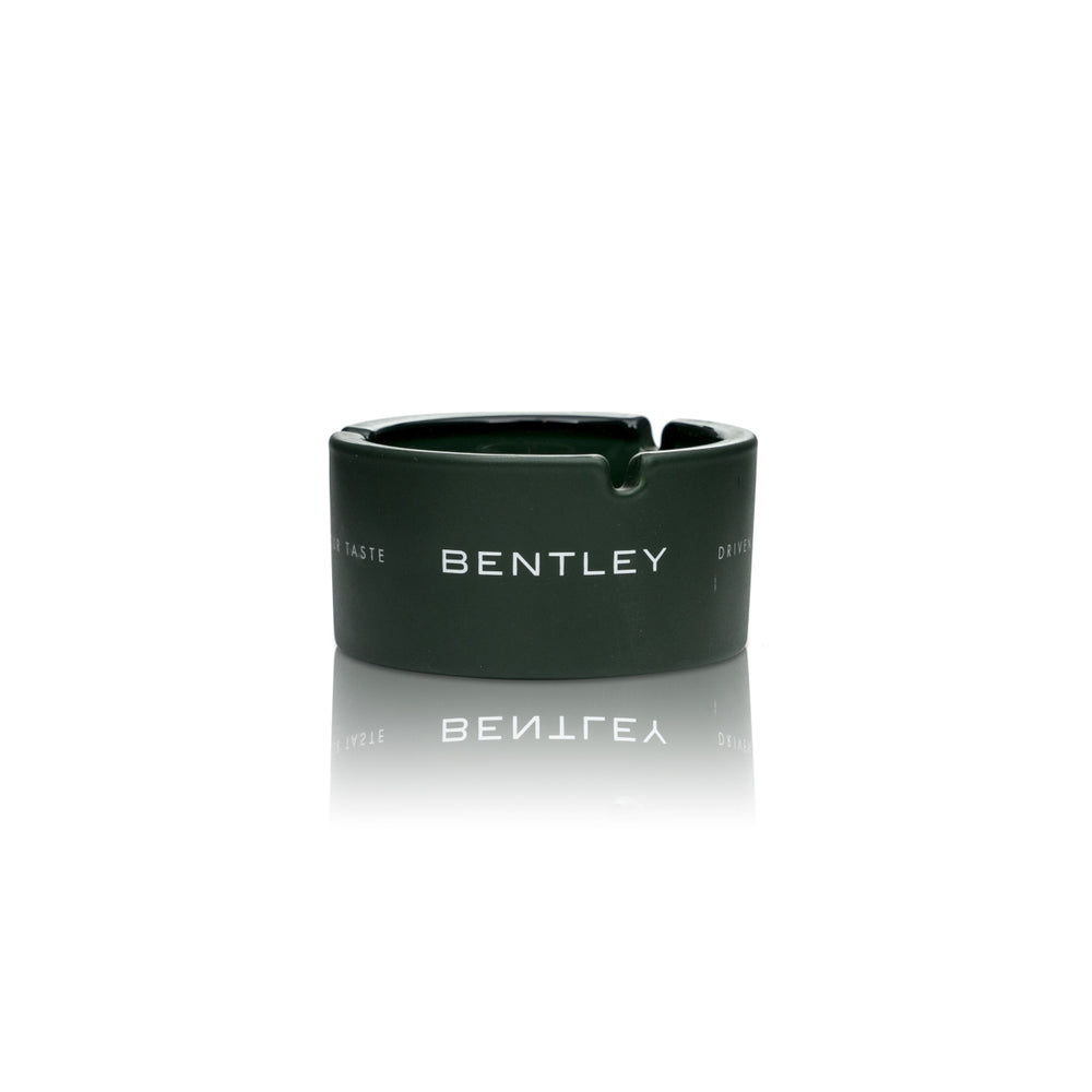 Bentley Ashtray Glass Green Cigarette Ashtray Cigar Car Collector Garden