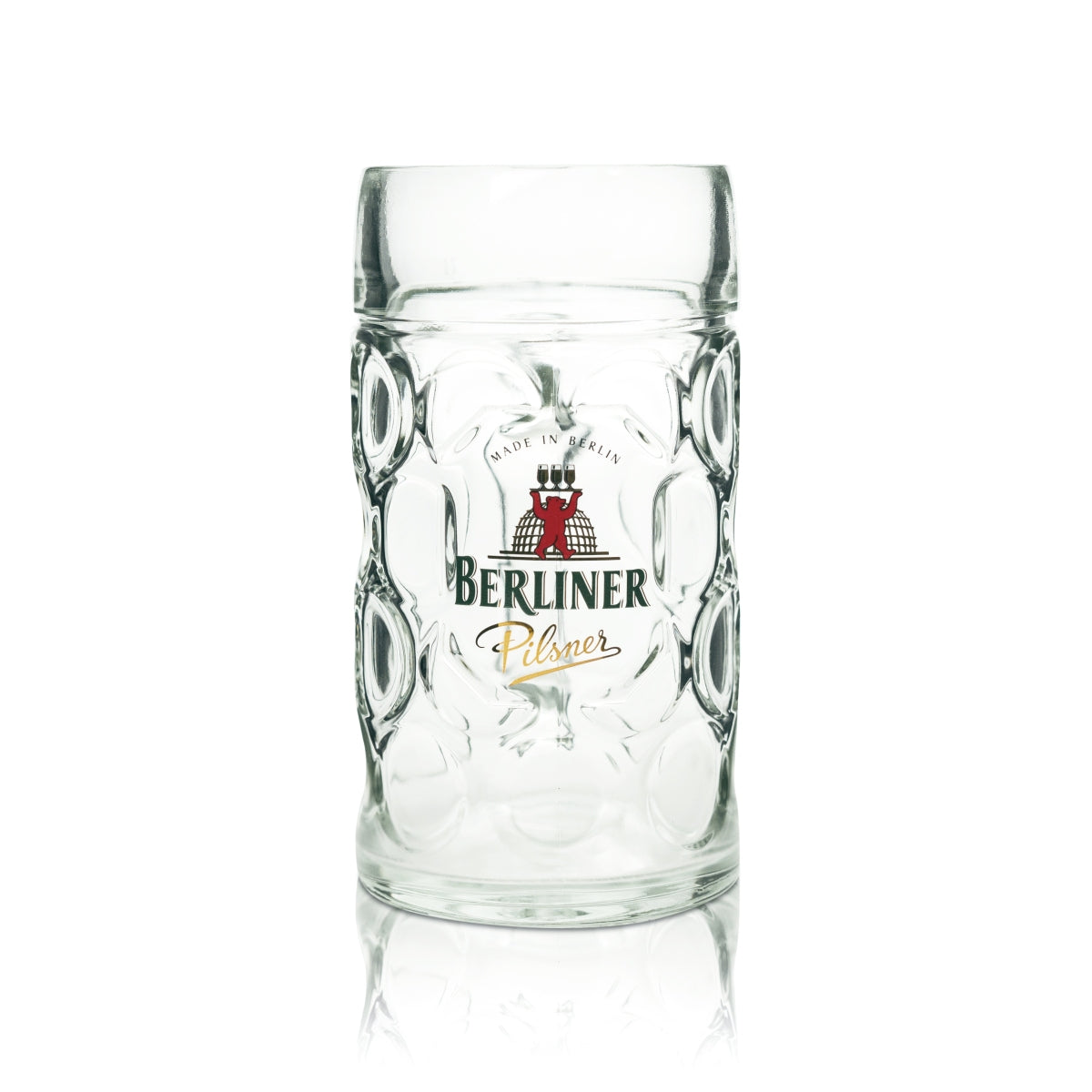 6x Berlin Pilsner Beer Glass 1l Mug Tankard Handle Glasses Jugs Seidel Beer – View 2