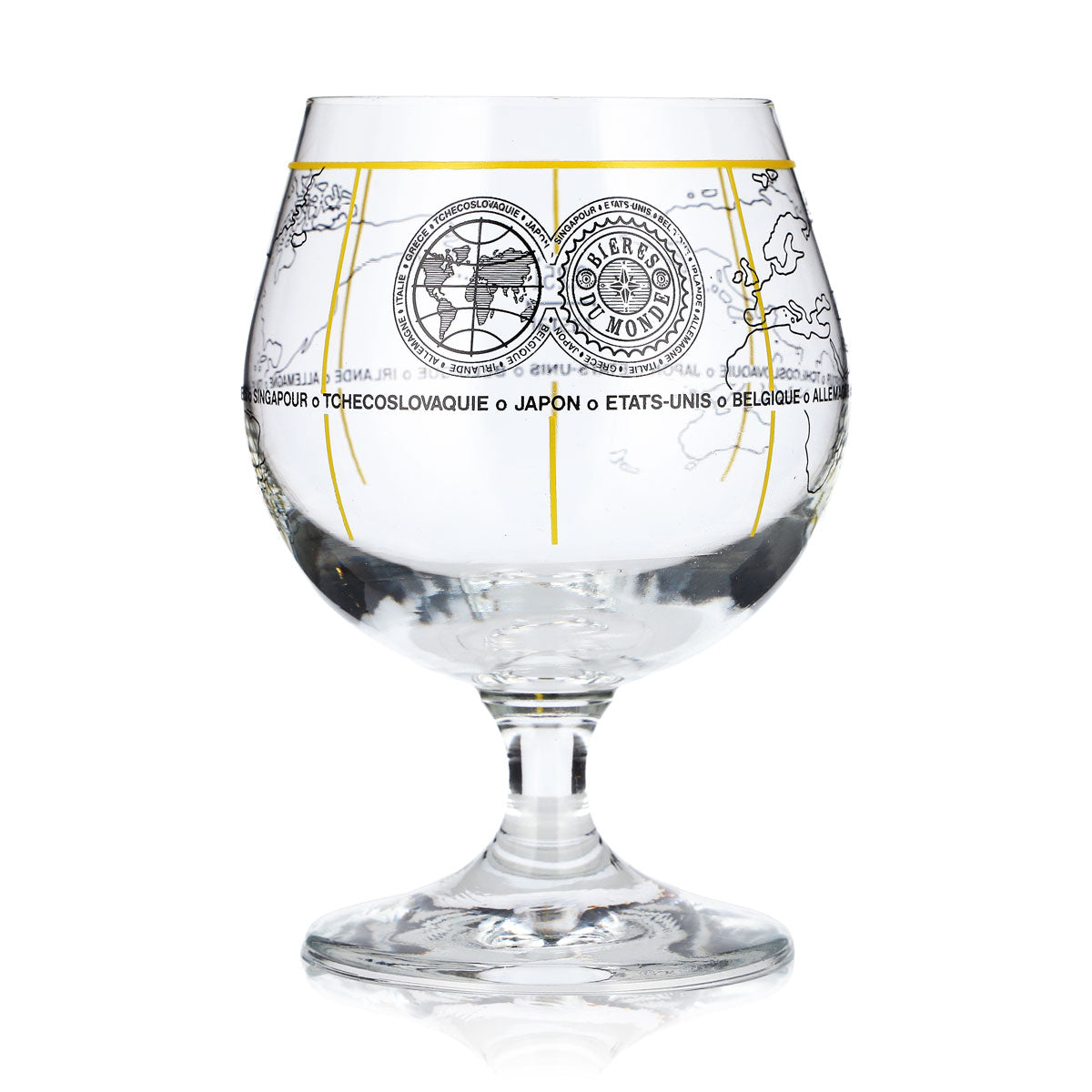 Bieres du Monde Beer Glass 0.25 L Goblet World Map Rastal