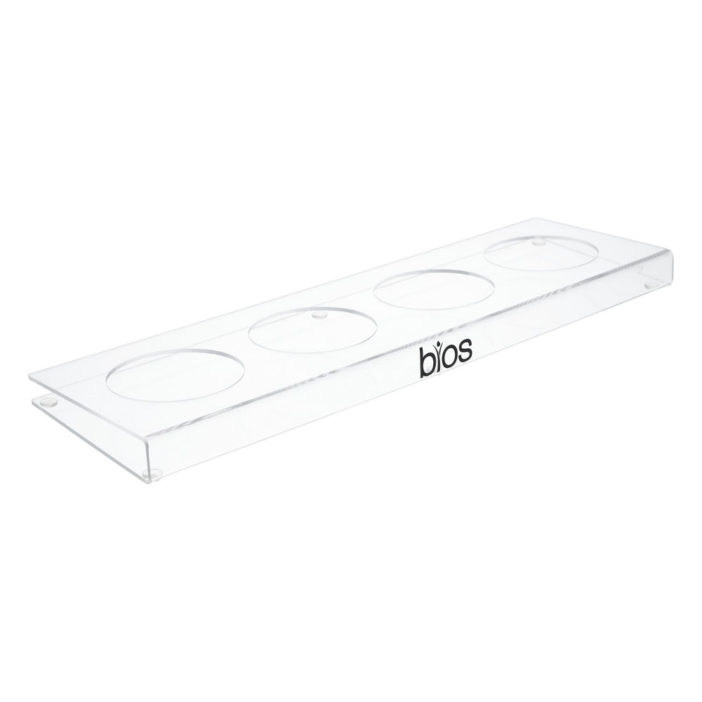 Bios Water Tray Bottle Holder for 4 Bottles Bottle Carrier Transparent