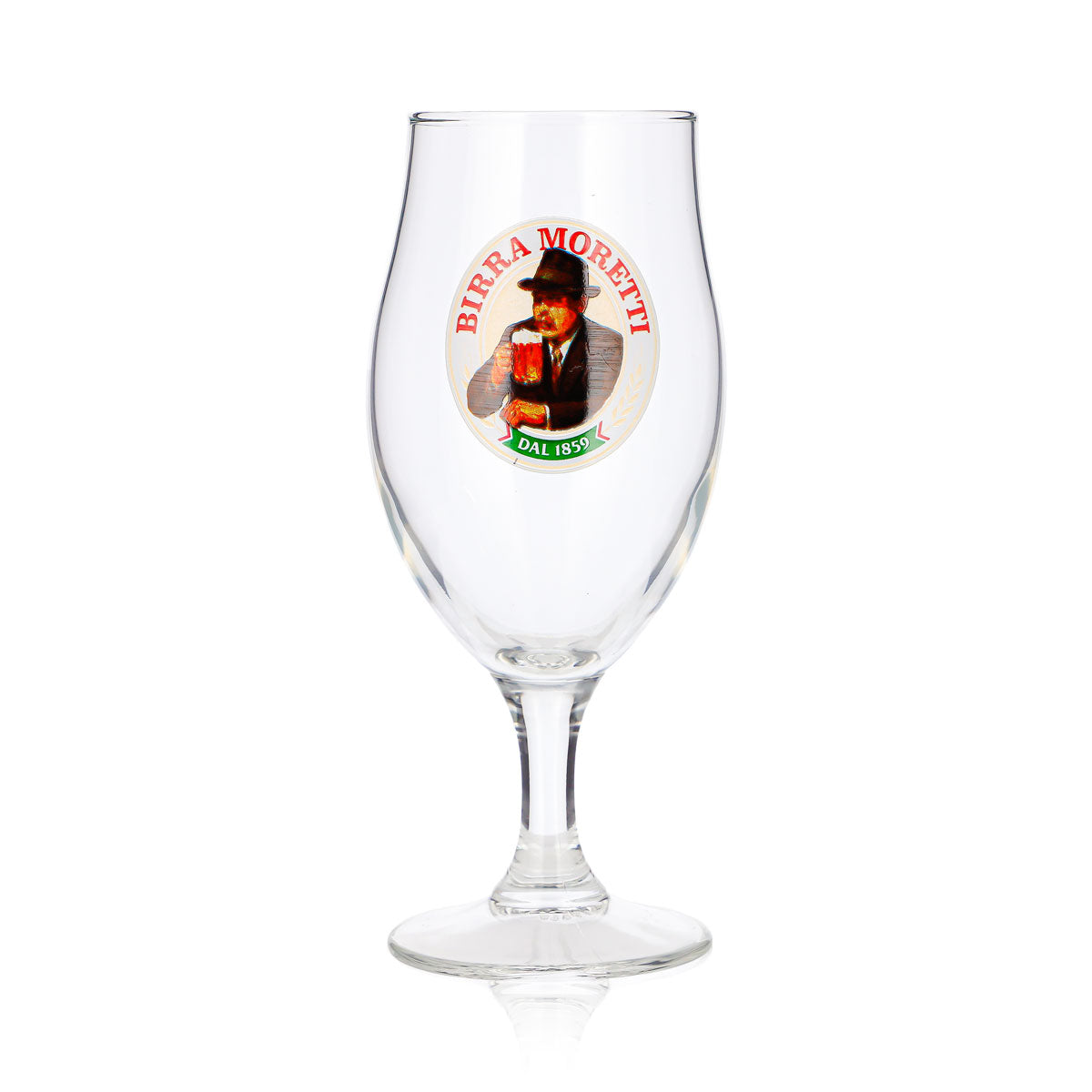 Birra Moretti Beer Glass, 0.25 L, Goblet, Portrait Logo, "Dal 1859" – View 2