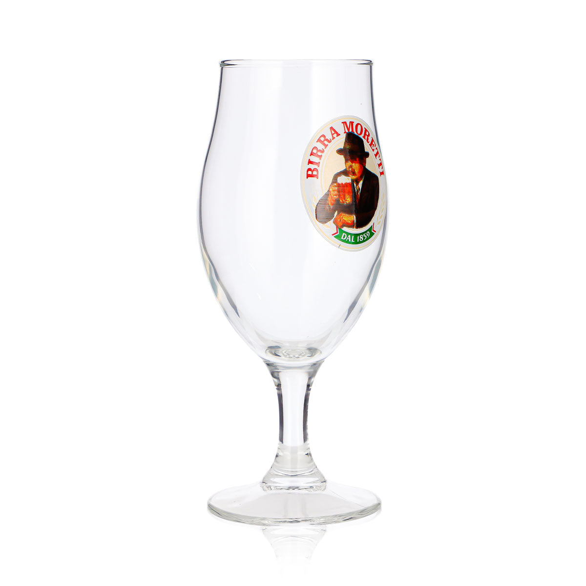 Birra Moretti Beer Glass, 0.25 L, Goblet, Portrait Logo, "Dal 1859" – View 3
