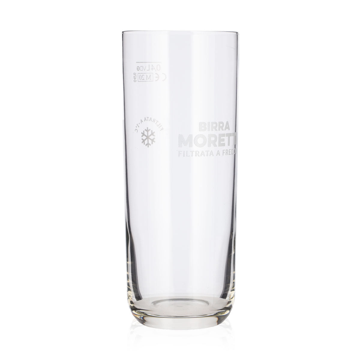 Birra Moretti Beer Glass 0.4 L Tumbler with White Logo Beer Glass Willibecher – View 2