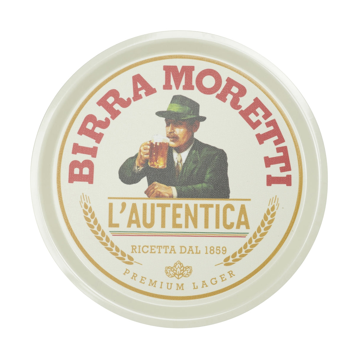 Birra Moretti Beer Tray Serving Waiter Glasses Gastro Board Tableau Italy