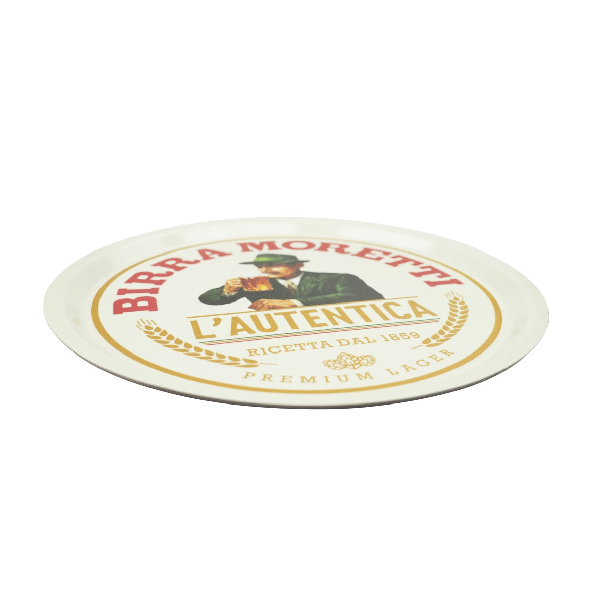 Birra Moretti Beer Tray Serving Waiter Glasses Gastro Board Tableau Italy – View 2