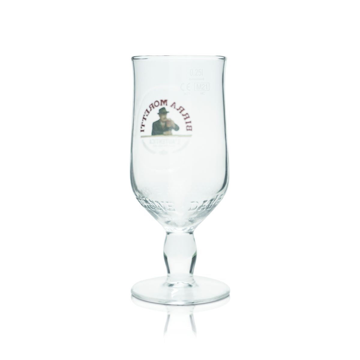 Birra Moretti Beer Glass 0.25l Goblet Glasses Ricetta Dal 1859 Beer Tulip Pils Italy – View 3
