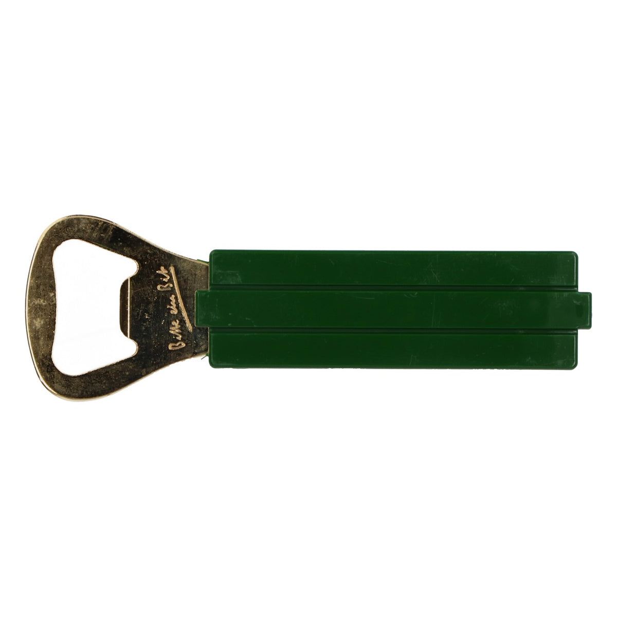 Bitburger Beer 1980s Retro Bottle Opener Cap Opener Gold/Green – View 2