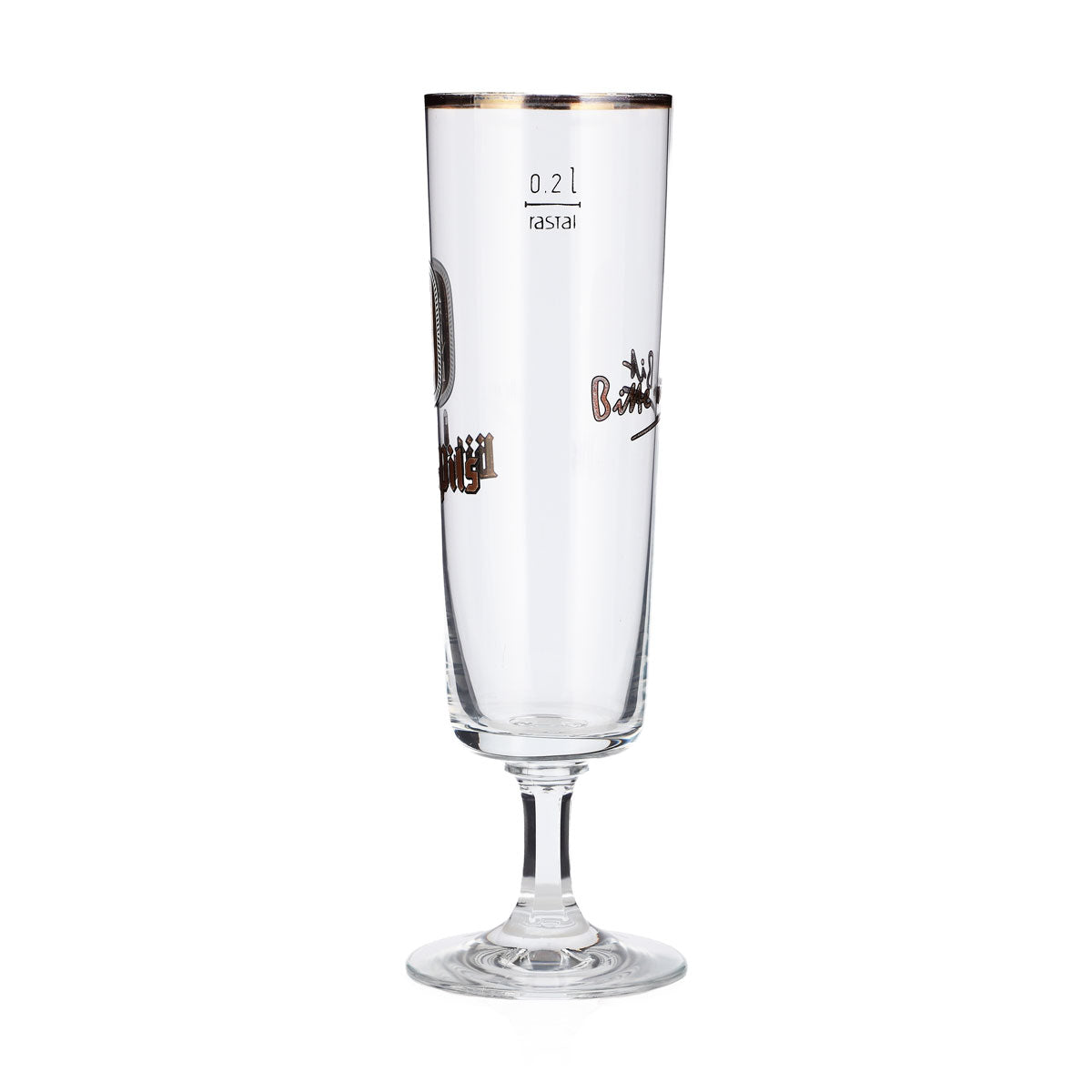 Bitburger Beer Glass, 0.2 L, Tulip-Shaped, Gold-Rimmed, Rastal Beer Glass, Goblet – View 4