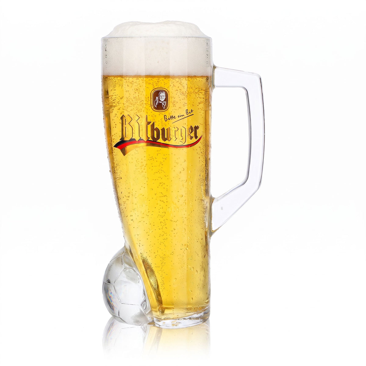 Bitburger Beer Glass, 0.4 L Mug, DFB Premium, Non-Alcoholic, Jersey Number 7