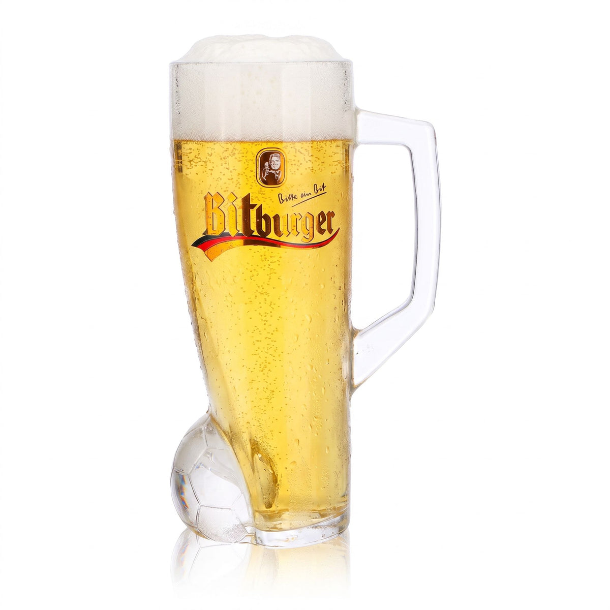 Bitburger Beer Glass, 0.4 L Mug, DFB Premium, Non-Alcoholic, Jersey Number 6
