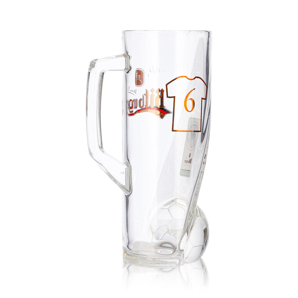 Bitburger Beer Glass, 0.4 L Mug, DFB Premium, Non-Alcoholic, Jersey Number 6 – View 5