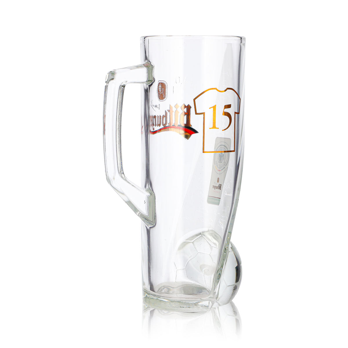 Bitburger Beer Glass, 0.4 L Mug, DFB Premium, Non-Alcoholic, Jersey Number 15 – View 5