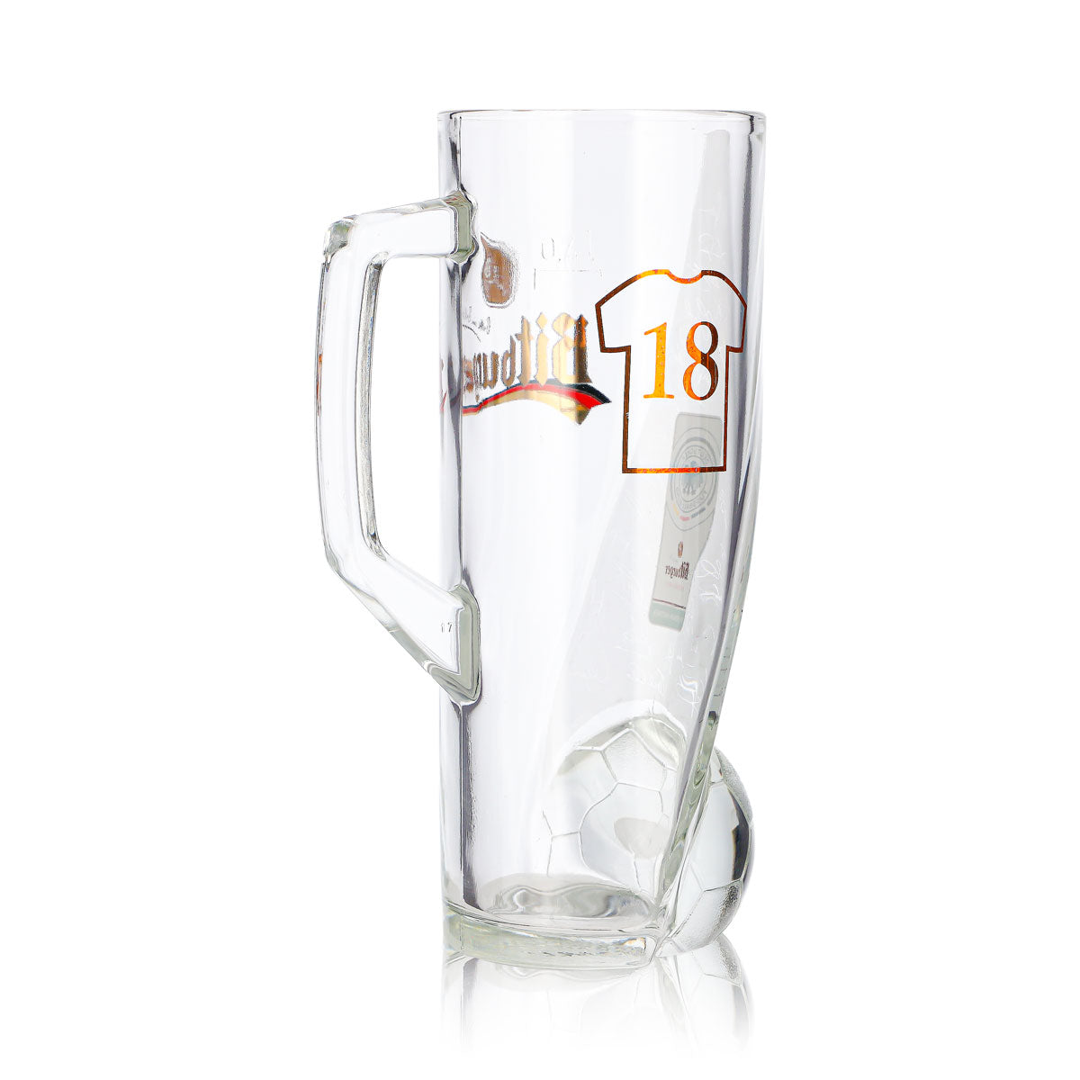 Bitburger Beer Glass, 0.4 L Mug, DFB Premium, Non-Alcoholic, Jersey Number 18 – View 5
