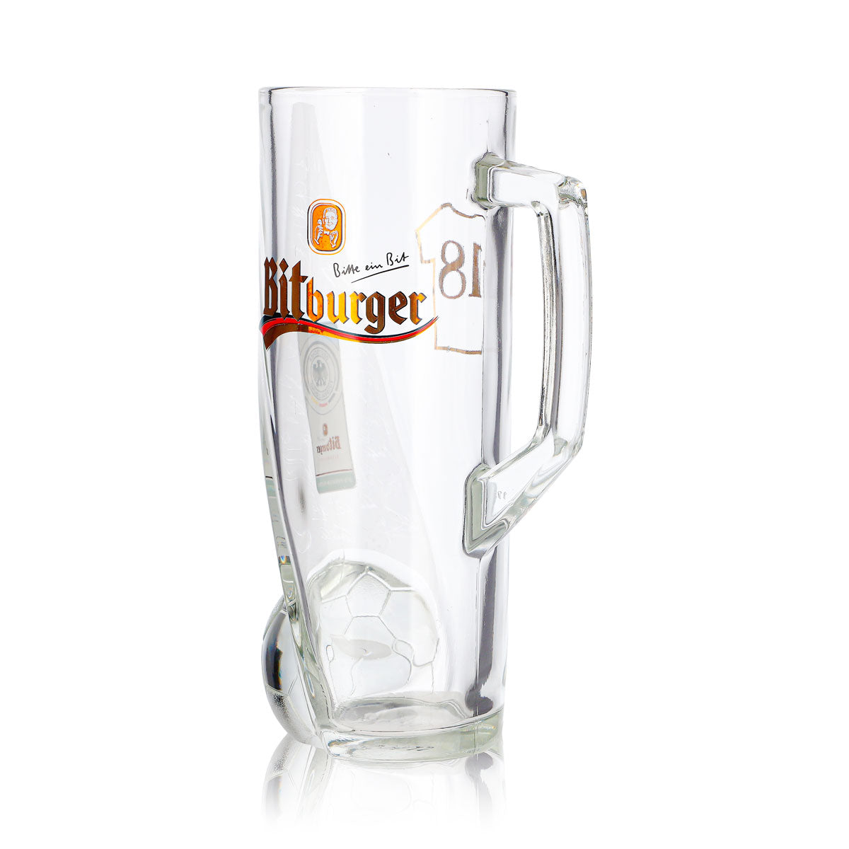 Bitburger Beer Glass, 0.4 L Mug, DFB Premium, Non-Alcoholic, Jersey Number 18 – View 6
