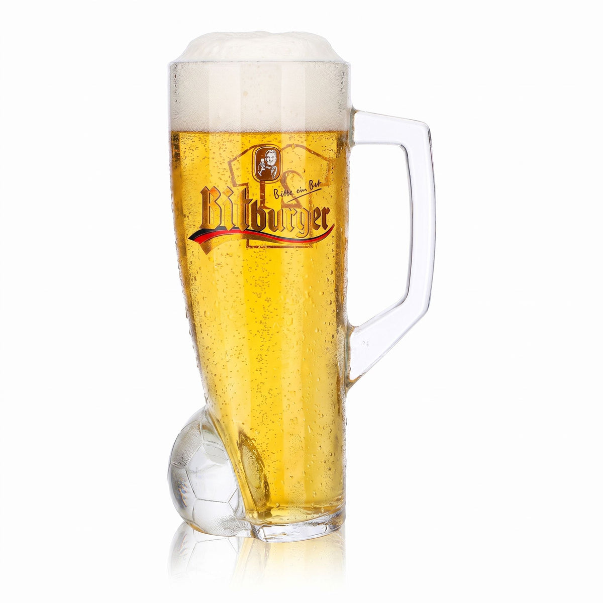 Bitburger Beer Glass, 0.4 L Mug, DFB Premium, Non-Alcoholic, Jersey Number 21