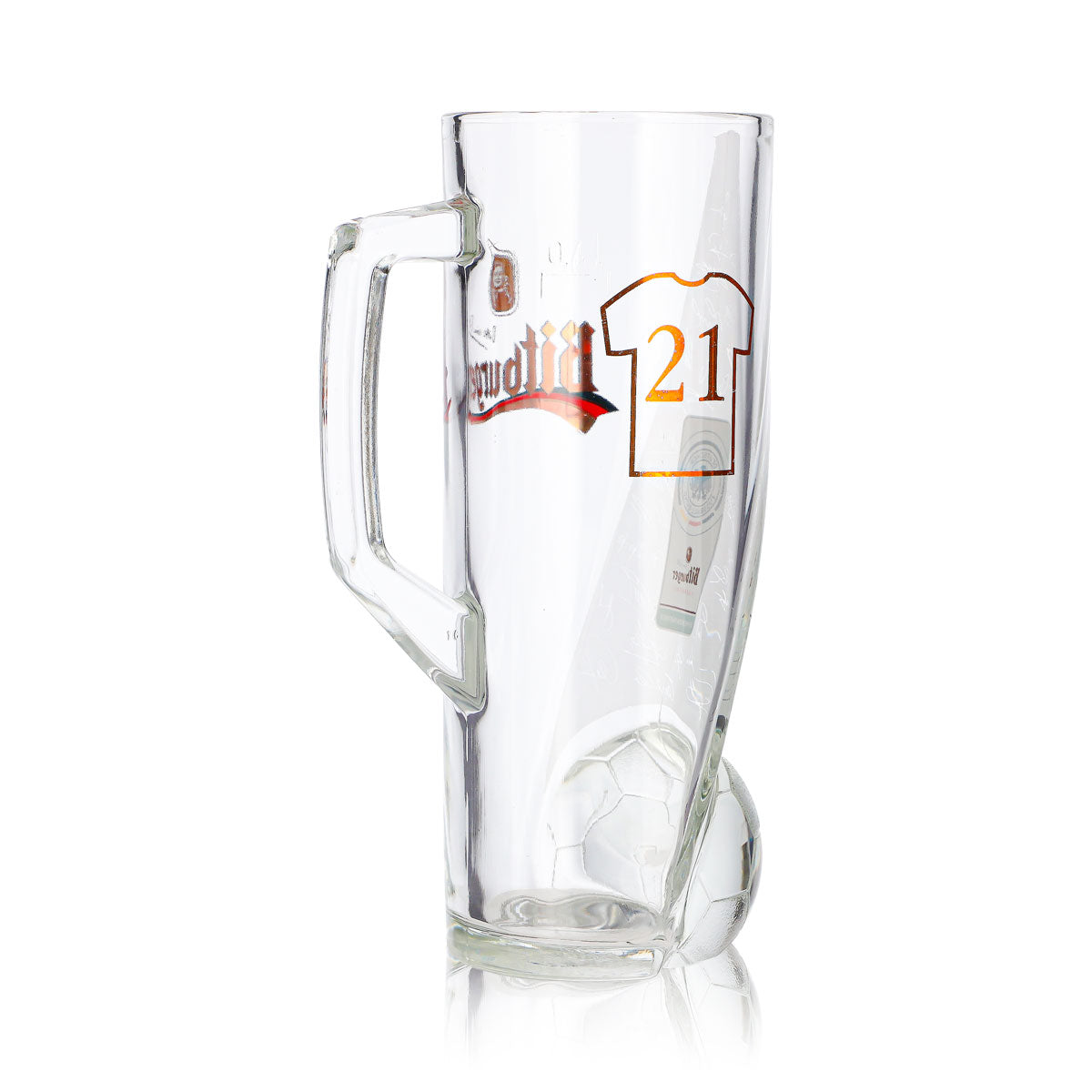 Bitburger Beer Glass, 0.4 L Mug, DFB Premium, Non-Alcoholic, Jersey Number 21 – View 5