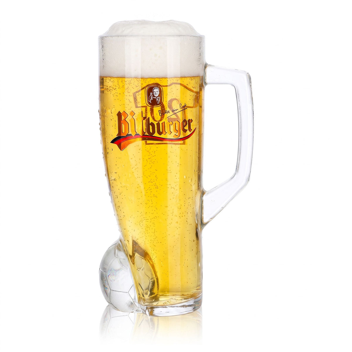 Bitburger Beer Glass, 0.4 L Mug, DFB Premium, Non-Alcoholic, Jersey Number 20